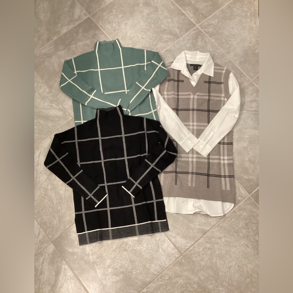 Max Studio & Cynthia Crowley Plaid Sweaters and Dress
